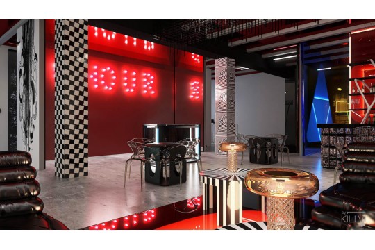 Kiállítótér, műterem és élettér - Alapterület: 400 m2